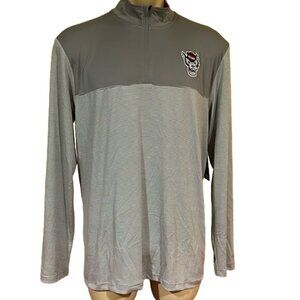 NC State Wolfpack Colosseum Wind Shirt Large Gray Athletic New